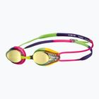 Ochelari de înot pentru copii arena Tracks JR Mirror blue yellow violet/fuchsia/green