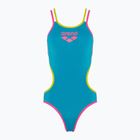 Costum de baie dintr-o singură piesă pentru femei arena One Double Cross Back One Piece turquoise/fluo pink/soft green