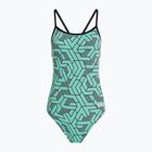 Costum de înot dintr-o piesă pentru femei arena Escape Challenge Back black/water blue multi
