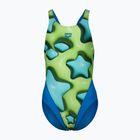 Costum de înot dintr-o piesă pentru copii  arena Star Shaped Swim Tech L blue river/soft green/multi