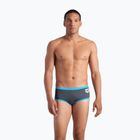 Boxeri de înot pentru bărbați arena One Low Waist Short Big Logo asphalt/turquise