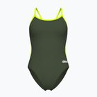 Costum de înot dintr-o piesă pentru femei arena Lace Back Solid dark sage/artic lime