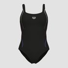 Costum de baie întreg pentru femei arena Ludovica Soft Curve Back black/black multi