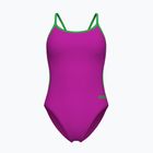 Costum de baie întreg pentru femei Arena Lace Back Solid very fuchsia/team green