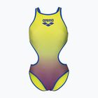 Costum de baie întreg pentru femei arena One Shaded Print Tech One Back artic lime violetta multi/neon blue