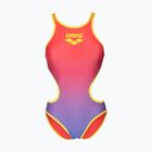 Costum de baie întreg pentru femei arena One Shaded Print Tech One Back bright coral royal multi/soft green