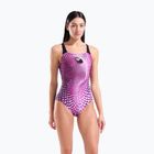Costum de baie întreg pentru femei arena Peacock Swim Pro Back multi pink/black