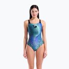 Costum de baie întreg pentru femei arena Peacock Swim Pro Back multi green/black