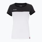 Tricou de tenis pentru femei Tecnifibre Stretch alb și negru 22LAF1 F1