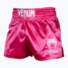 Pantaloni scurți de antrenament Venum Classic Muay Thai roz/alb pentru bărbați