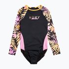 ROXY Active Joy corp de înot pentru copii, antracit, zebră, fetiță din junglă