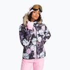 Jacheta de snowboard pentru femei ROXY Jet Ski negru adevărat floare neclară floare