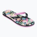 Șlapi pentru copii ROXY Tahiti VII black/pink stencil