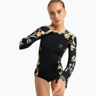 Longsleeve de înot pentru femei ROXY Zip Lycra anthracite island escape