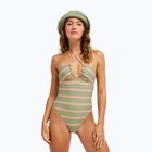 Costum de baie întreg pentru femei ROXY Dreamer HI oil green say it with stripes