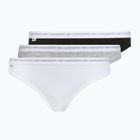 Chiloți pentru femei Lacoste 8F1338 3 perechi black/white/silver chine