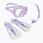 Set de snorkeling  Aqualung Nabul mască + tub+ labe translucid purple