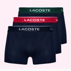 Boxeri Lacoste 5H3401 3 pary navy blue/green/red/navy