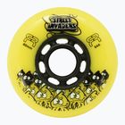 Roți pentru role FR Skates Street Invaders Wheels 80mm/84A X4 yellow/black
