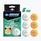 Mingi de tenis de masă Donic-Schildkröt 1-Star Elite Poly 40+ 6buc. white/orange