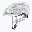 Cască de bicicletă UVEX City Active silver/plum matt