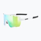 Ochelari de soare UVEX Sportstyle 236 Set white matt/mirror green/clear