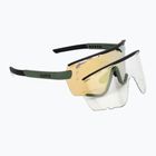 UVEX Sportstyle 236 Set de ochelari de ciclism verde mușchi, negru mat/galben oglindă 53/3/004/7216