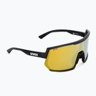 Ochelari de protecție pentru bicicletă UVEX Sportstyle 235 P negru mat/galben oglindă 53/3/032/2230