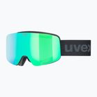 Ochelari de schi pentru copii UVEX Pwdr FM black matt/mirror green yellow clear