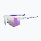 Ochelari de soare UVEX Axos Set white matt/mirror purple/clear