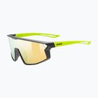 Ochelari de soare pentru copii UVEX Skyryse Jr black/yellow matt/mirror yellow