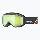 Ochelari de schi pentru copii UVEX Speedy Nova FM S2 black matt/mirror green