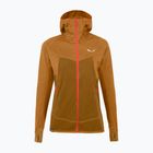 Bluză de trekking pentru femei Salewa Puez Hybrid PL FZ Hoody golden brown melange