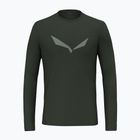 Longsleeve de trekking pentru bărbați Salewa Solidlogo Dry dark olive