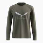 Tricou cu mânecă lungă pentru bărbați Salewa Solidlogo Dry faded green