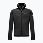 Bluză fleece pentru bărbați Salewa Ortles Fleece Pro Hooded Black Out