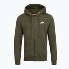Bluză pentru bărbați Alpha Industries Basic Zip SL dark olive