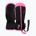 Mănuși de schi pentru copii Reusch Ben Mitten black/ knockout pink