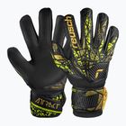 Mănuși de portar pentru copii Reusch Attrakt Infinity Finger Support black/gold/yellow/black
