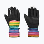 Mănuși de schi pentru copii Reusch Alan Junior black/multicolour lines