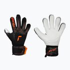 Mănuși de portar pentru copii Reusch Attrakt Advance Finger Support Junior black/shocking orange