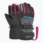 Mănuși de schi pentru copii Reusch Rocket GORE-TEX black/black melange/pink glo