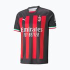 Tricou de fotbal pentru bărbați PUMA ACM Home Jersey Replica negru-roșu 765824 01