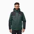 Jachetă 3w1 pentru bărbați Jack Wolfskin Jasper 3In1 black olive