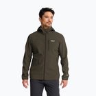 Geacă rezistentă la vânt pentru bărbați Jack Wolfskin Wild Winds Hooded obsidian moss