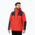 Jack Wolfskin jachetă de ploaie Jasper 3in1 roșu puternic pentru bărbați Jack Wolfskin