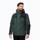 Jack Wolfskin jachetă de ploaie Jasper 3in1 pentru bărbați, negru măsliniu