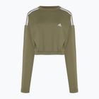 Hanorac pentru femei adidas Hyperglam Crop Crew focus olive