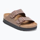 Klapki BIRKENSTOCK x Papillio Arizona Flex Platform Birko-Flor Narrow mocca