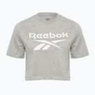 Tricou pentru femei  Reebok Identity Big Logo Crop Tee medium grey heather